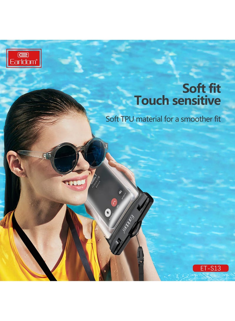 Earldom S13 Waterproof Phone Case, Universal Protective Pouch for Smartphones, Full Touchscreen Access, Dustproof and Submersible, Ideal for Outdoor, Beach, Pool, and Travel Use - Image 2
